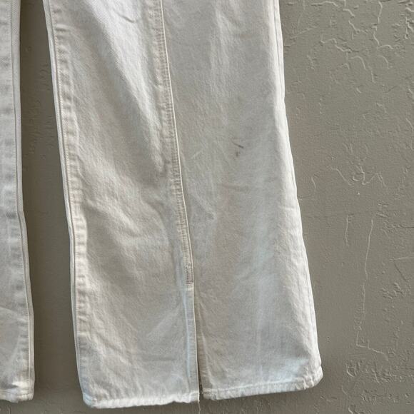 NEW Madewell Rigid High Rise Baggy Flare Jeans in Tile White - Picture 12 of 13